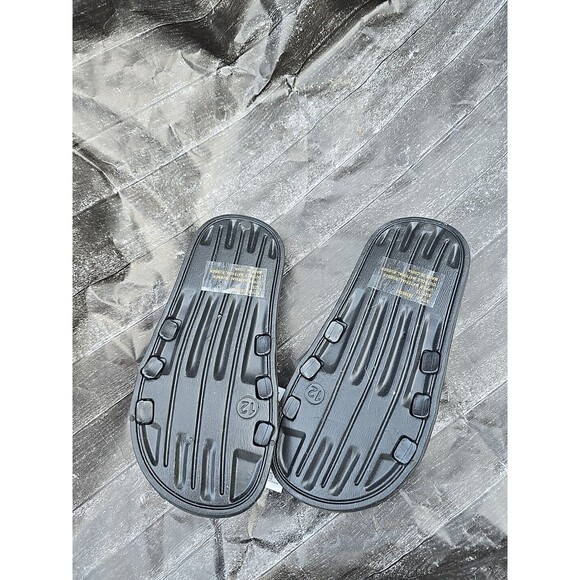 Boys OT Revolution Sandals Slides Black & White Stripes Size 12 - Picture 3 of 5